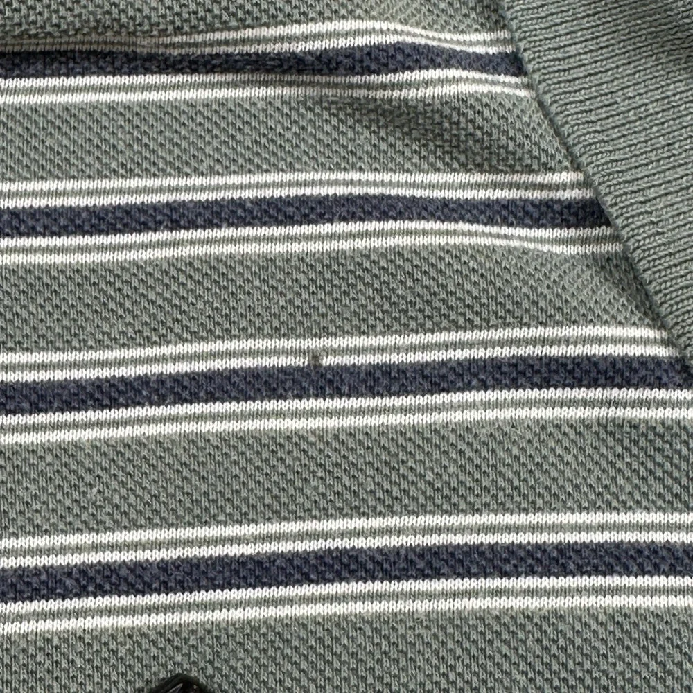 Polo Ralph Lauren Polo Shirt Mens 2XL Green Striped Short Sleeve Pocket NOTE
